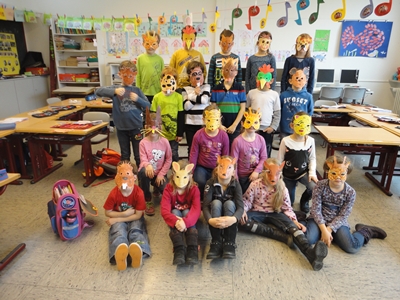 2014 Faschingsmasken Klasse 1