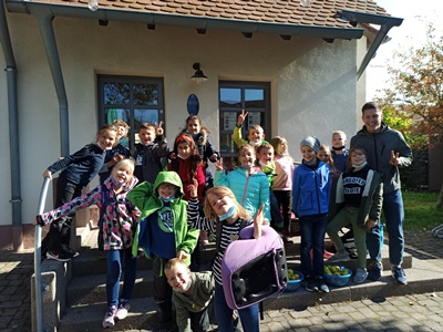 Die Klasse 2a im Riedmuseum Ottersdorf